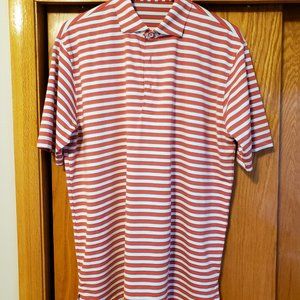 Turtleson Golf Performance Striped Polo Shirt L (Large)